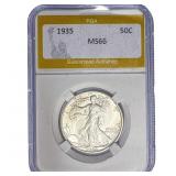 1935 Walking Liberty Half Dollar PGA MS66