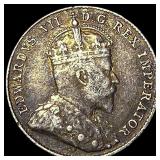 1910 Canada Silver 10 Cents ABOUT UNCIRCULATED