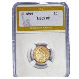 1899 Indian Head Cent PGA MS65 RD