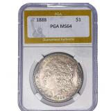1888 Morgan Silver Dollar PGA MS64