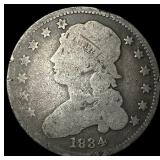 1834 Capped Bust Quarter NICELY CIRCULATED