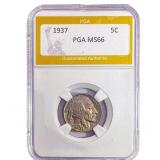 1937 Buffalo Nickel PGA MS66
