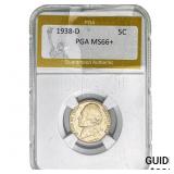 1938-D Jefferson Nickel PGA MS66+