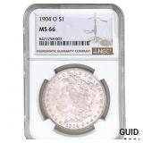 1904-O Morgan Silver Dollar NGC MS66