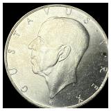1938 Sweden Silver 2 Kroner UNCIRCULATED