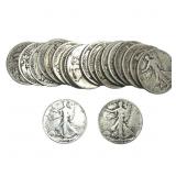 Roll of 20 Walking Liberty 50C