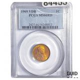 1909 VDB Wheat Cent PCGS MS66 RD