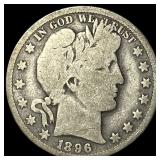 1896-O Silver Barber Half Dollar NICELY CIRCULATED