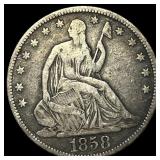 1858 Seated Liberty Half Dollar LIGHTLY CIRCULATED