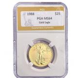 1988 1/2oz $25 Gold Eagle PGA MS64