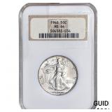 1946 Walking Liberty Half Dollar NGC MS64