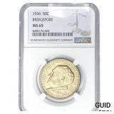 1936 Bridgeport Half Dollar NGC MS65