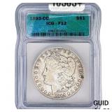 1893-CC Morgan Silver Dollar ICG F12