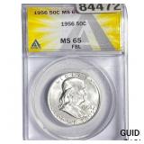 1956 Franklin Half Dollar ANACS MS65 FBL