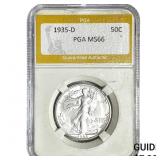 1935-D Walking Liberty Half Dollar PGA MS66