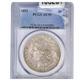 1893 Morgan Silver Dollar PCGS AU55