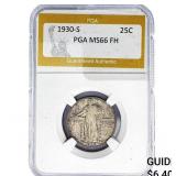 1930-S Standing Liberty Quarter PGA MS66 FH