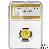 1904 $2.50 Gold Quarter Eagle PGA MS64