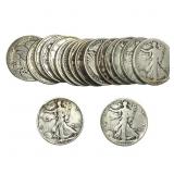 Roll of 20 Walking Liberty 50C