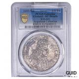 1693-SD Saxony Silver 2/3rd Thaler PCGS AUDetails