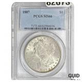 1887 Morgan Silver Dollar PCGS MS66
