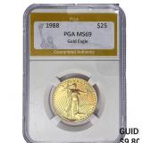 1988 1/2oz $25 Gold Eagle PGA MS69