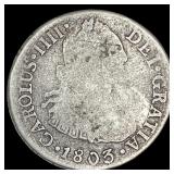 1803 Mexico Silver 2 Reales LIGHTLY  CIRCULATED