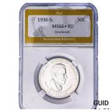 1936-S Cincinatti Half Dollar PGA MS66+ RD