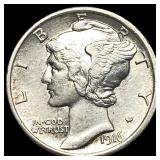 1916 Mercury Dime CHOICE AU