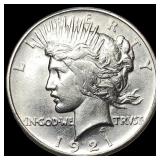 1921 Silver Peace Dollar CLOSELY UNCIRCULATED