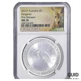 2021-P Australia Sliver $1 Kangaroo NGC MS70 First