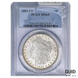 1885-CC Morgan Silver Dollar PCGS MS64