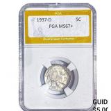 1937-D Buffalo Nickel PGA MS67+