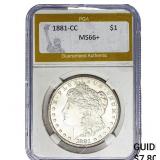1881-CC Morgan Silver Dollar PGA MS66+