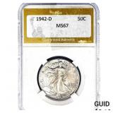 1942-D Walking Liberty Half Dollar PGA MS67