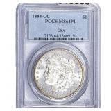 1884-CC Morgan Silver Dollar PCGS MS64 PL