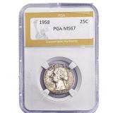 1958 Washington Silver Quarter PGA MS67