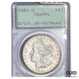 1881-S Morgan Silver Dollar PCGS MS65 PL