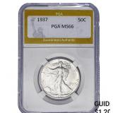 1937 Walking Liberty Half Dollar PGA MS66