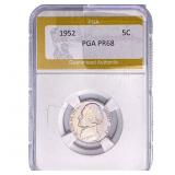 1952 Jefferson Nickel PGA PR68