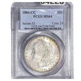 1884-CC Morgan Silver Dollar PCGS MS64