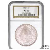 1882-S Morgan Silver Dollar NGC MS65