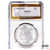 1878 8TF Morgan Silver Dollar PGA MS63+