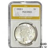 1928-S Silver Peace Dollar PGA MS63