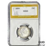 1899 Barber Quarter PGA MS65