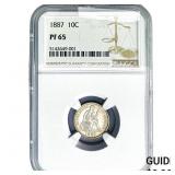 1887 Seated Liberty Dime NGC PF65