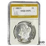 1882-S Morgan Silver Dollar PGA MS66 DMPL