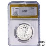 1945 Walking Liberty Half Dollar PGA MS66+