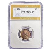 1909 Wheat Cent PGA MS64 RD