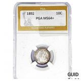 1892 Barber Dime PGA MS64+